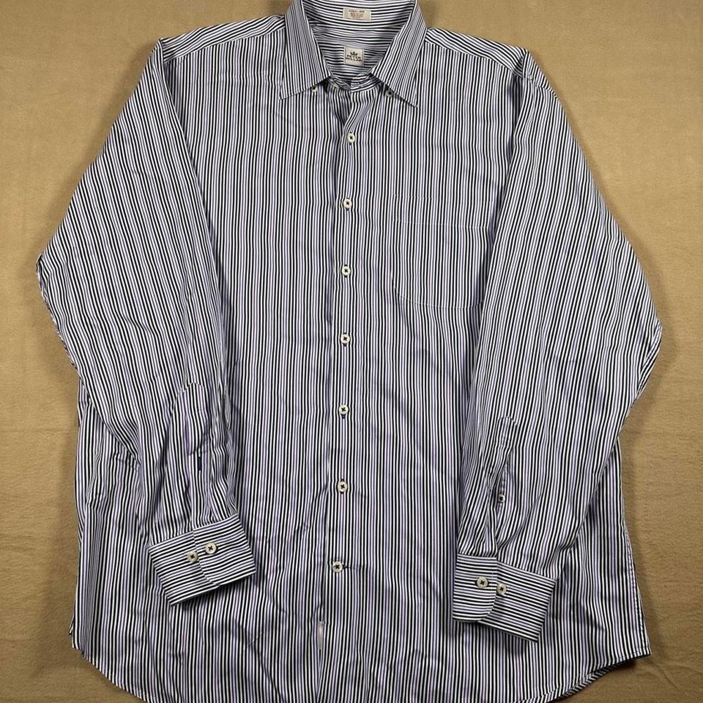 Peter Millar Seaside Finish Men's XL , Striped Button Down Shirt 100% Cotton